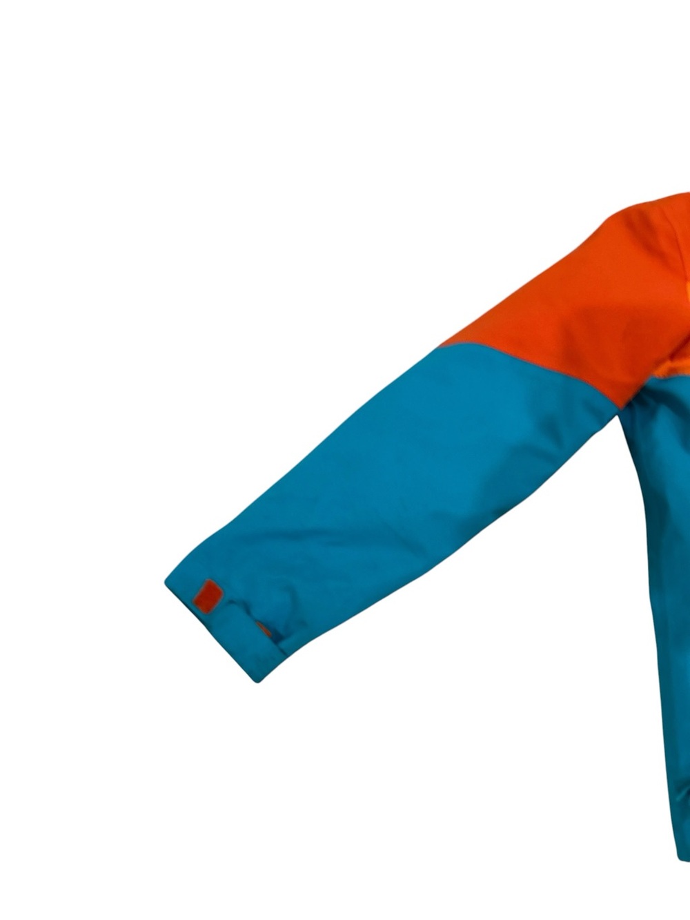 Marmot Orange & Teal Colorblock Hooded zip up ski Jacket kids medium - Picture 6 of 14